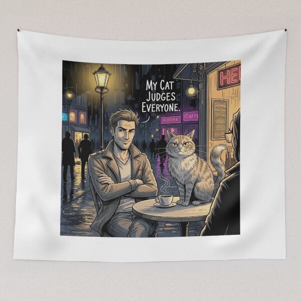 Item preview, My Cat Judges Everyone designed and sold by PetJoyPrintsCO.