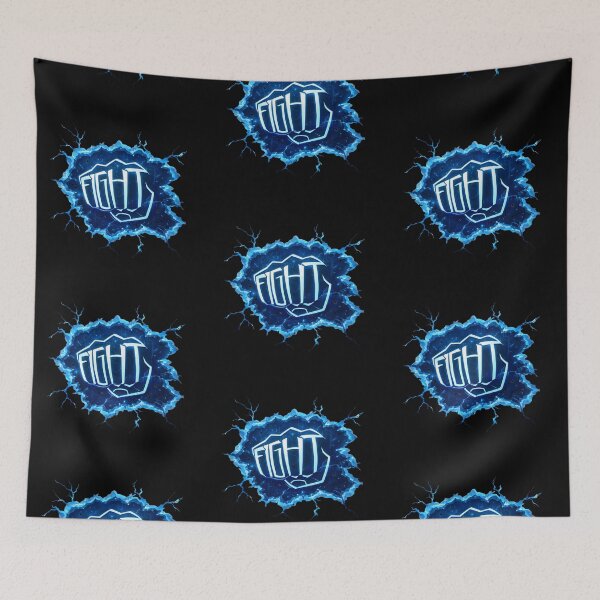 Item preview, Fight Power Lightning Burst – Motivational Fist Graphic designed and sold by Psycho-Crazy.