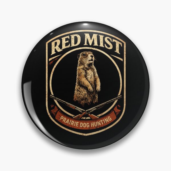 Item preview, Red Mist Club Prairie Dog Hunting Patch – Vintage Varmint Shooter Design designed and sold by WildWonderfulWear.