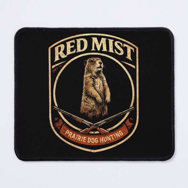 Item preview, Red Mist Club Prairie Dog Hunting Patch – Vintage Varmint Shooter Design designed and sold by WildWonderfulWear.
