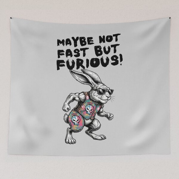 Item preview, Funny Badass Bunny - Not Fast But Furious Design designed and sold by M.Store.