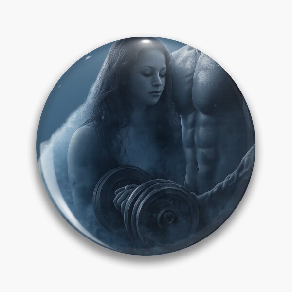 Item preview, Strength in Unity – Blue Fog Fitness Couple designed and sold by StorySeller85.