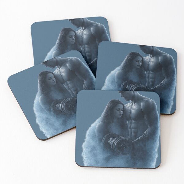 Item preview, Strength in Unity – Blue Fog Fitness Couple designed and sold by StorySeller85.