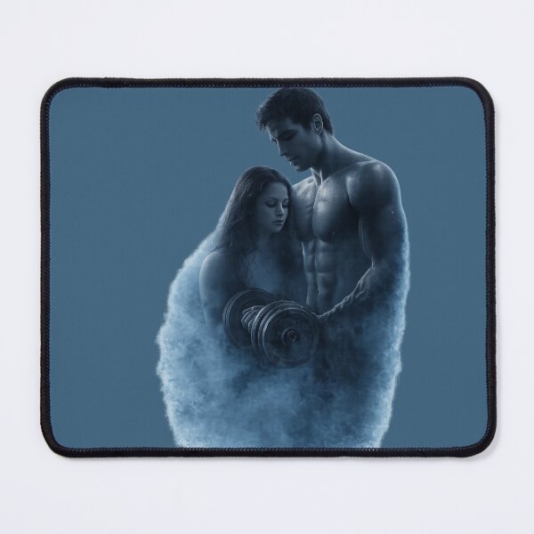 Item preview, Strength in Unity – Blue Fog Fitness Couple designed and sold by StrongEveryDayStore.