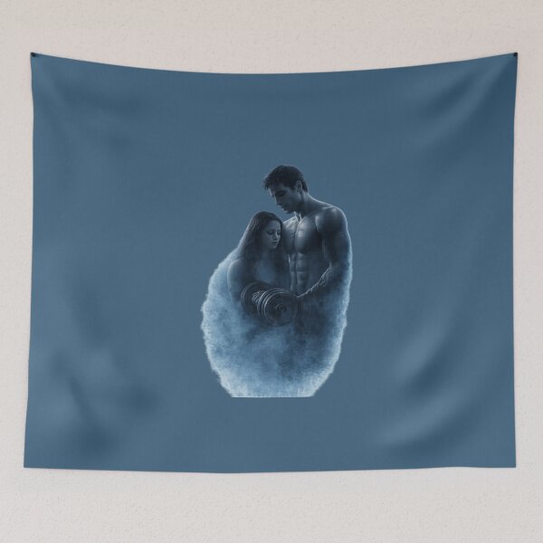 Item preview, Strength in Unity – Blue Fog Fitness Couple designed and sold by StorySeller85.