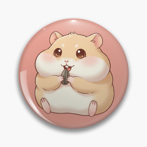 Item preview, Cute Kawaii Hamster Eating Seed Cartoon Chubby Hamster Illustration designed and sold by LavinyArt.