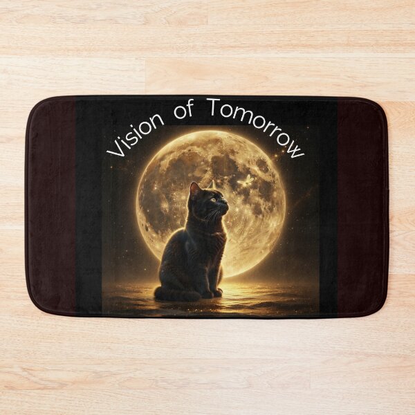 Item preview, Vision of Tomorrow – Magical Black Cat & Golden Moon designed and sold by HALYNA070824.