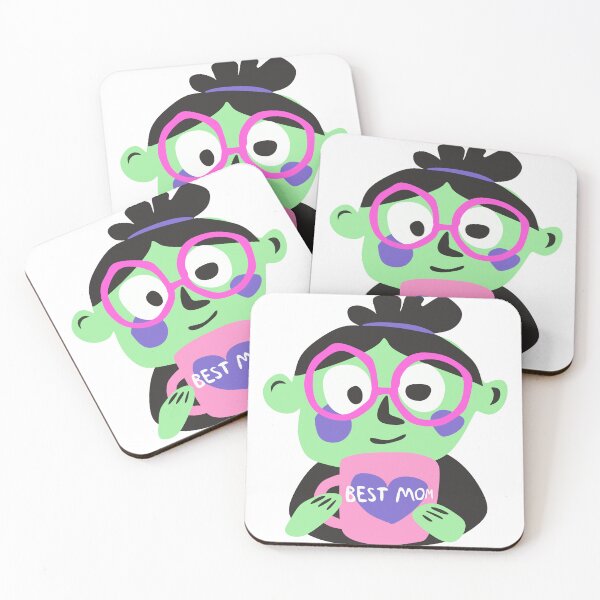 Item preview, Best Mom with Pink Glasses and Green Face designed and sold by KoDi91.