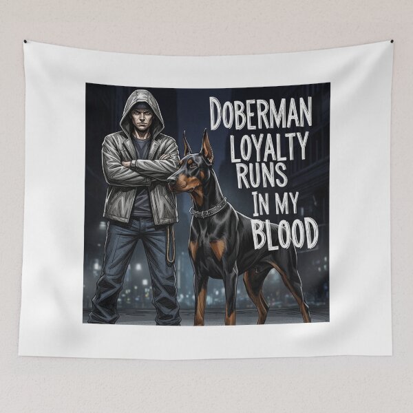 Item preview, Doberman Loyalty Runs In My Blood designed and sold by PetJoyPrintsCO.