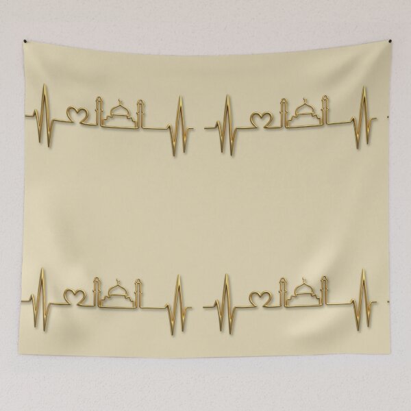 Item preview, Minimalist Mosque Heartbeat (V.2) – Elegant Spiritual Lifeline Collection designed and sold by D-Islamic.
