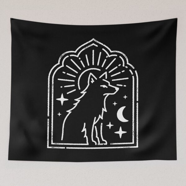 Item preview, Celestial Wolf Stencil Icon designed and sold by SignumShop.