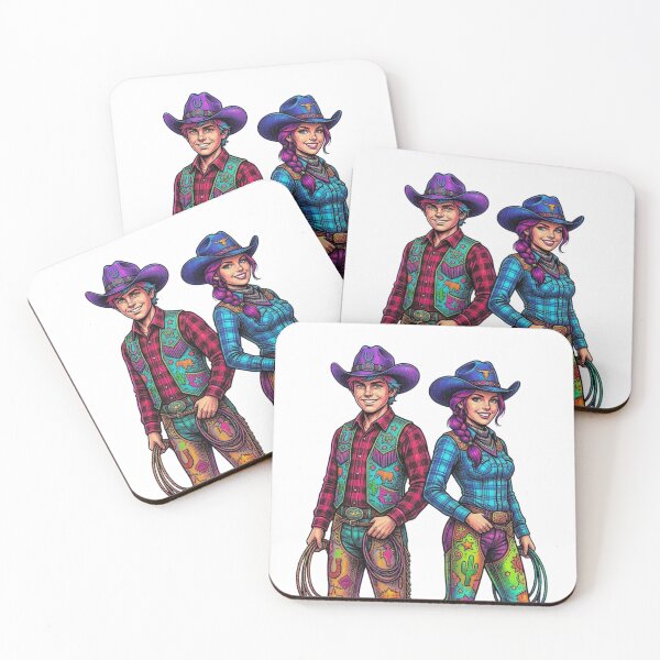Artikelvorschau, Cowboy-Paar entworfen und verkauft von PP&RAINBOW SHOP.