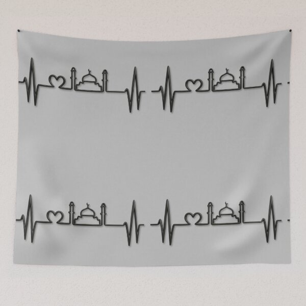 Item preview, Minimalist Mosque Heartbeat (V.3) – Elegant Spiritual Lifeline Collection designed and sold by D-Islamic.