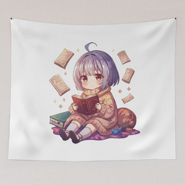 Item preview, Anime Girl Reading Magical Fantasy Book designed and sold by Animepopstudio.