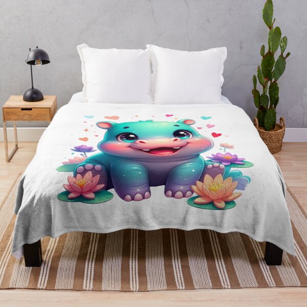 Item preview, Cute Baby Hippo Lotus designed and sold by CoquetteLunaCo.
