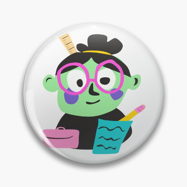 Item preview, Funny Green Teacher with Pink Glasses and Ruler designed and sold by KoDi91.