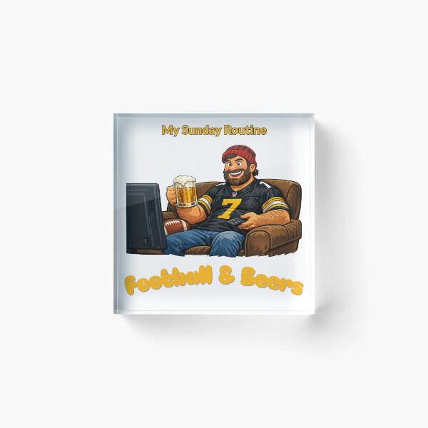 Item preview, Pittsburgh Steelers Sunday Routine Football and Beers Game Day designed and sold by ThatFootball12.