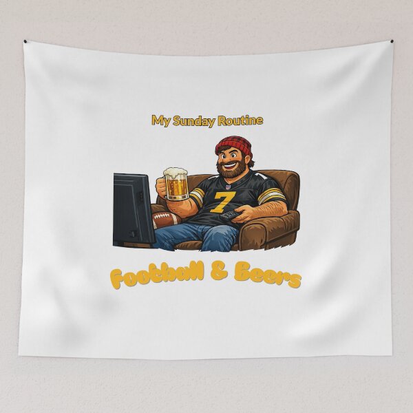 Item preview, Pittsburgh Steelers Sunday Routine Football and Beers Game Day designed and sold by ThatFootball12.
