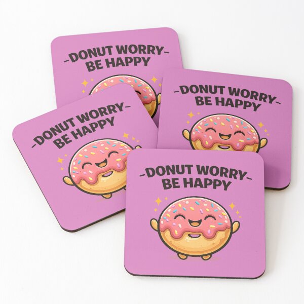 Item preview, Donut Worry Be Happy Funny Donut T-Shirt – Cute Donut Pun Cartoon Design designed and sold by Aredbox.