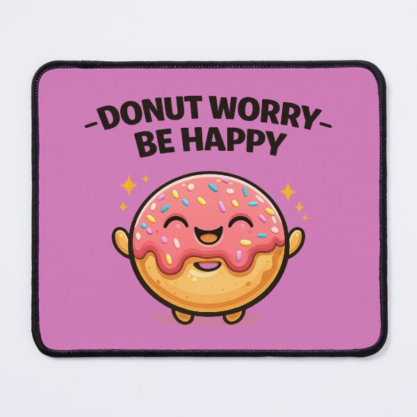 Item preview, Donut Worry Be Happy Funny Donut T-Shirt – Cute Donut Pun Cartoon Design designed and sold by Aredbox.