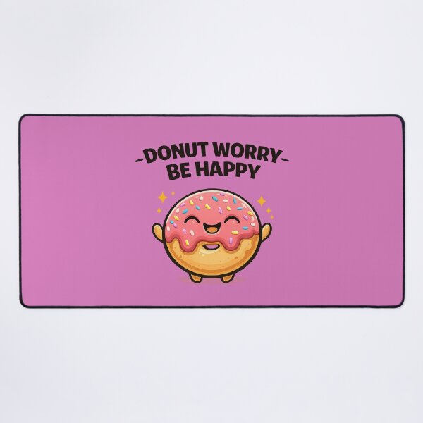 Item preview, Donut Worry Be Happy Funny Donut T-Shirt – Cute Donut Pun Cartoon Design designed and sold by Aredbox.