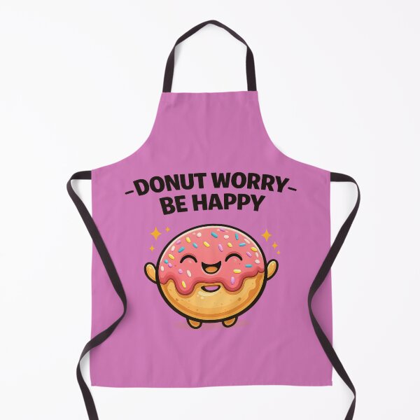Item preview, Donut Worry Be Happy Funny Donut T-Shirt – Cute Donut Pun Cartoon Design designed and sold by Aredbox.