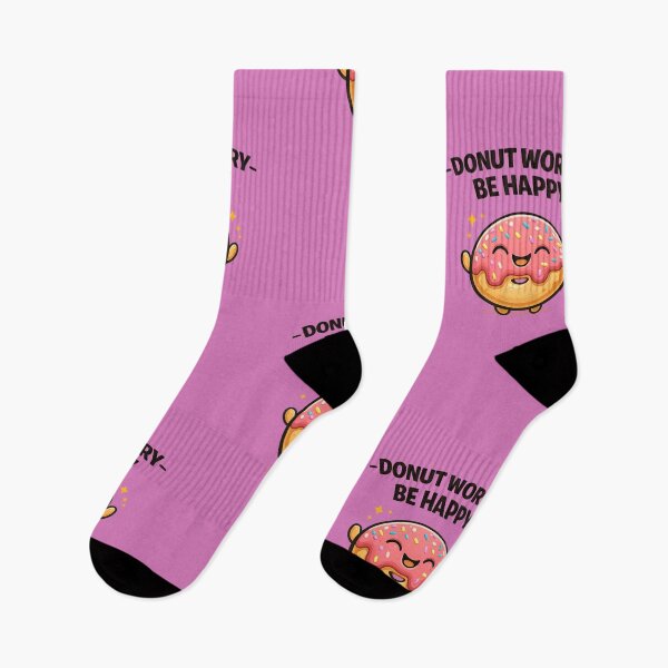 Item preview, Donut Worry Be Happy Funny Donut T-Shirt – Cute Donut Pun Cartoon Design designed and sold by Aredbox.