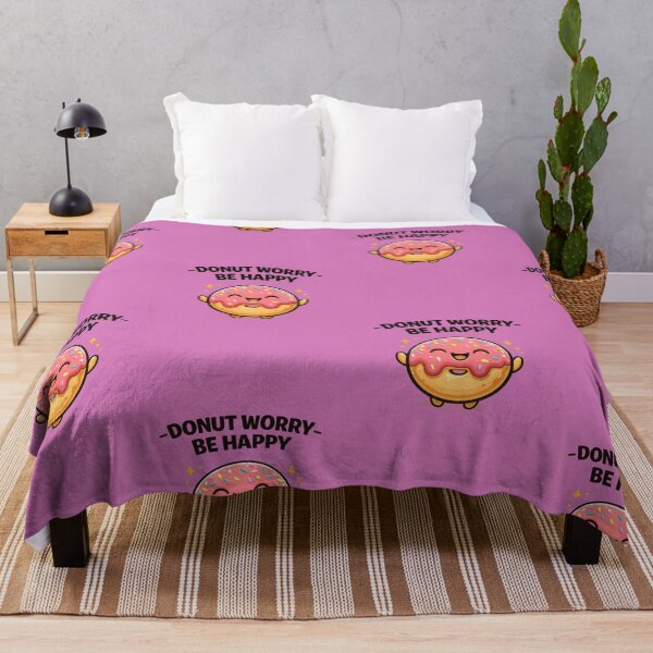 Item preview, Donut Worry Be Happy Funny Donut T-Shirt – Cute Donut Pun Cartoon Design designed and sold by Aredbox.