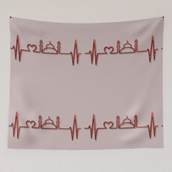 Item preview, Minimalist Mosque Heartbeat (V.4) – Elegant Spiritual Lifeline Collection designed and sold by D-Islamic.