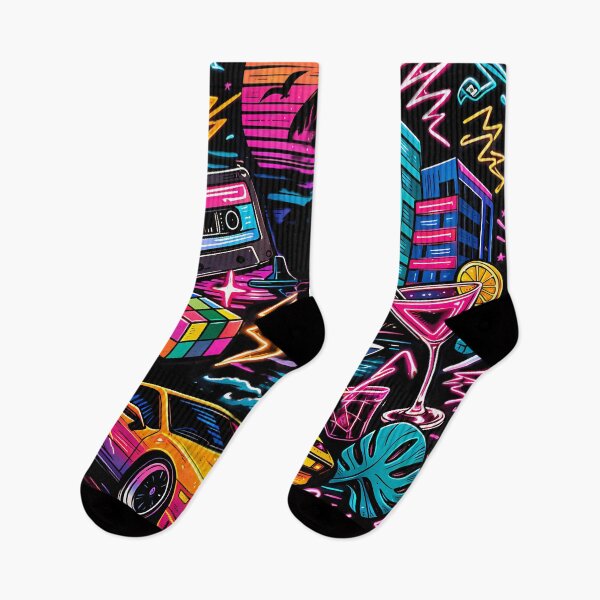 Item preview, Neon Vice City - Retro 80s Synthwave Collage designed and sold by Totallywasted.