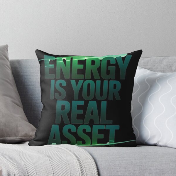 Item preview, Energy Is Your Real Asset Emerald Glow Quote designed and sold by DesigntshirtWB.