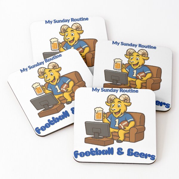 Item preview, Los Angeles Rams Sunday Routine Football and Beers Game Day T-Shirt designed and sold by ThatFootball12.