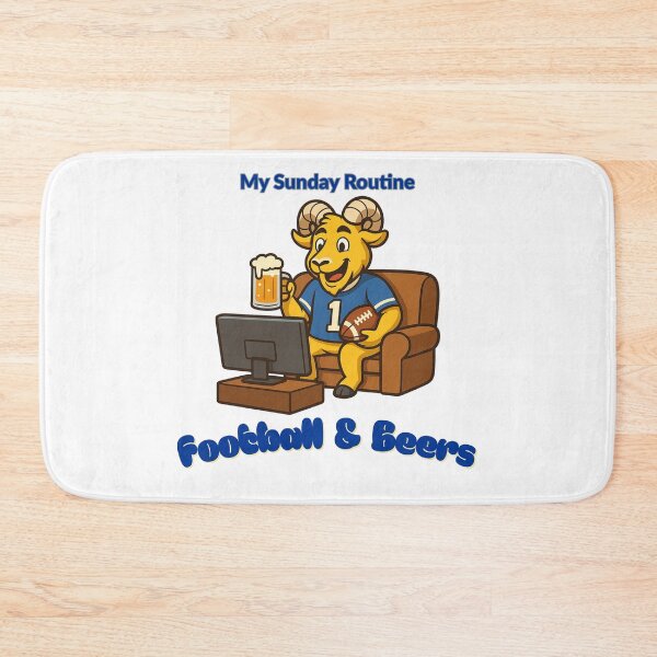 Item preview, Los Angeles Rams Sunday Routine Football and Beers Game Day T-Shirt designed and sold by ThatFootball12.