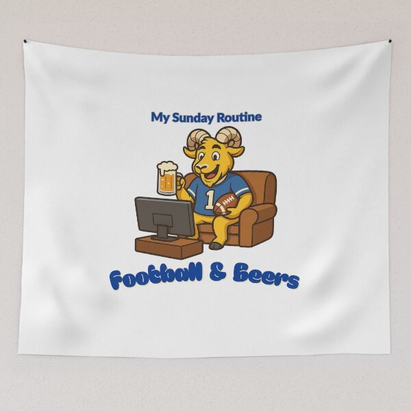 Item preview, Los Angeles Rams Sunday Routine Football and Beers Game Day T-Shirt designed and sold by ThatFootball12.