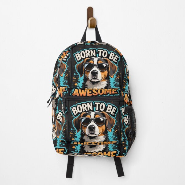 Item preview, Born To Be Awesome Dog with Sunglasses – Cool Confident Dog Lover Gift, Funny Proud Dog Design designed and sold by YourTrendyTees.