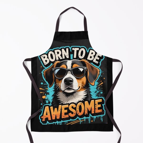 Item preview, Born To Be Awesome Dog with Sunglasses – Cool Confident Dog Lover Gift, Funny Proud Dog Design designed and sold by YourTrendyTees.
