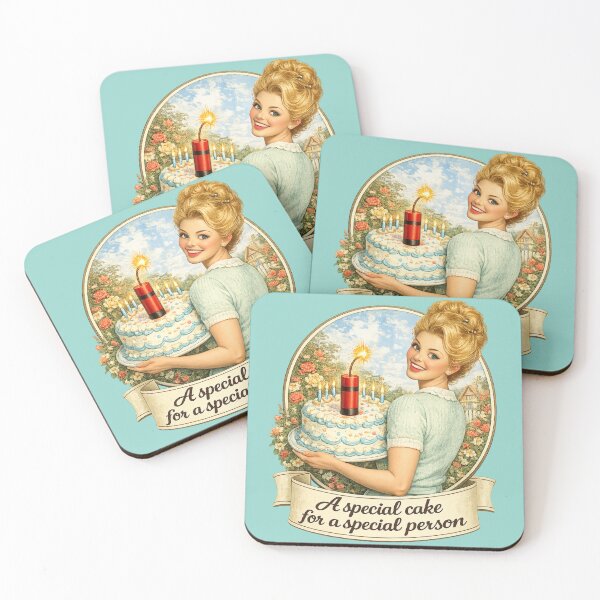 Item preview, Vintage lady carrying a birthday cake. designed and sold by BritishDelights.