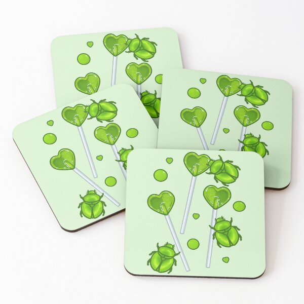 Item preview, Green June Beetles With Candy Lollipops designed and sold by Aloe and Monstera.