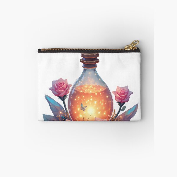 Item preview, Mystical Golden Potion and Pink Roses Fairycore Art designed and sold by GhostD82.
