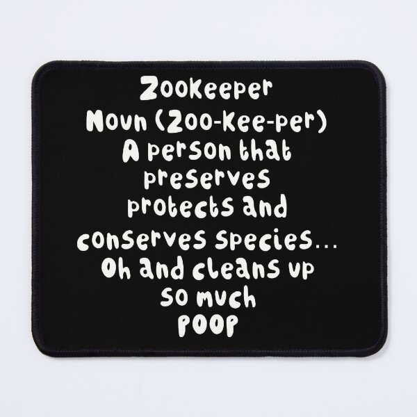 Item preview, Zookeeper Definition – Caretaker of Zoo Animals and Wildlife Expert designed and sold by PrettylittlepastelUk.