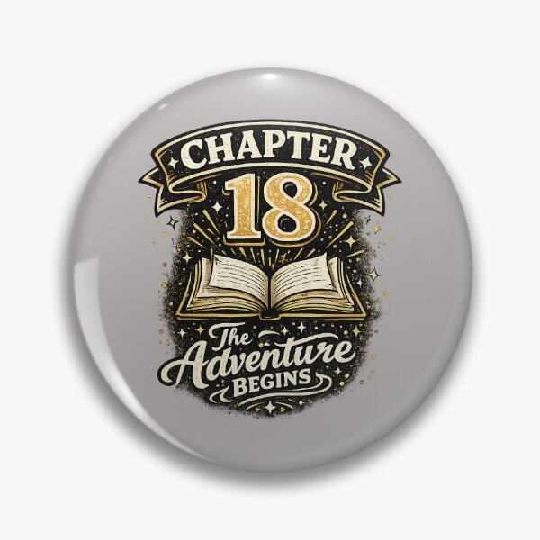 Item preview, 18th Birthday motif "Chapter 18 The Aventure begins" , birthday gift, unisex designed and sold by Adrikul.