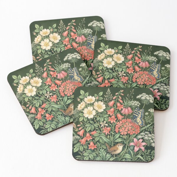 Item preview, Vintage Wildflower Garden with Bird and Butterfly designed and sold by Rutvain.