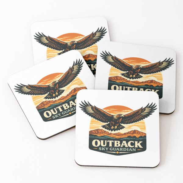 Item preview, Outback Sky Guardian – Wedgetail Eagle Australia Wildlife Badge designed and sold by PawPrintCustom.