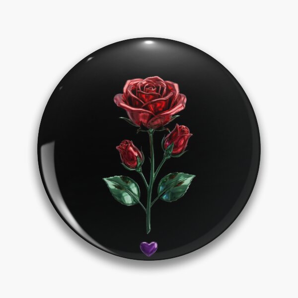 Item preview, ​Metallic Red Rose & Buds designed and sold by RakyLaky.