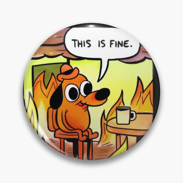 Item preview, This Is Fine Funny T-shirt designed and sold by Pishpunta.