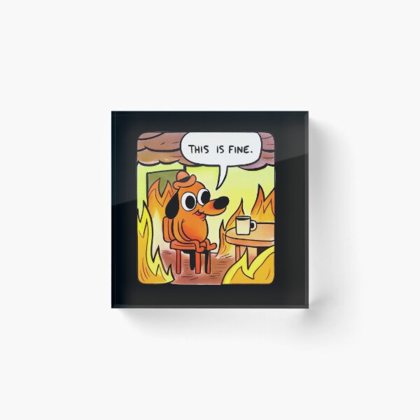 Item preview, This Is Fine Funny T-shirt designed and sold by Pishpunta.