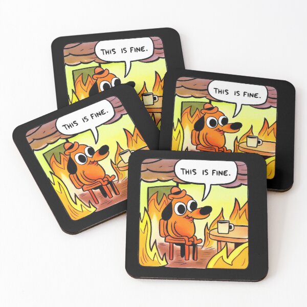 Item preview, This Is Fine Funny T-shirt designed and sold by Pishpunta.