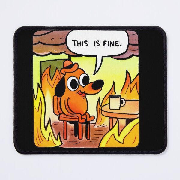 Item preview, This Is Fine Funny T-shirt designed and sold by Pishpunta.