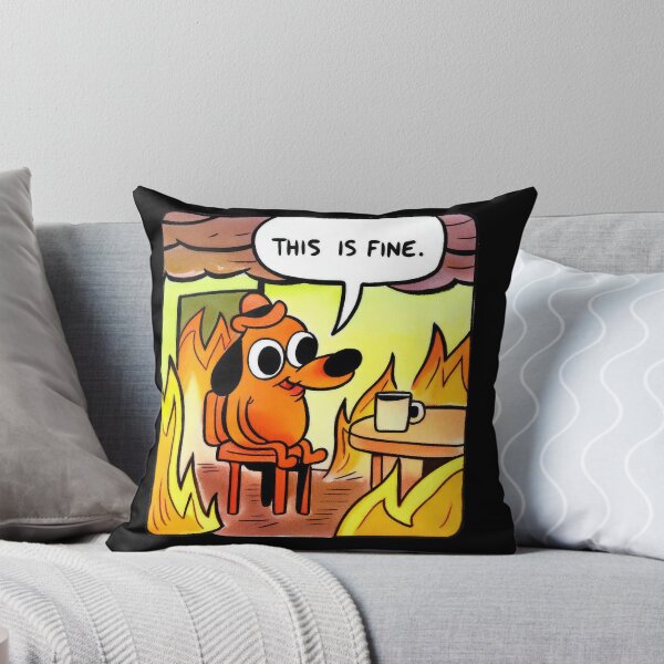 Item preview, This Is Fine Funny T-shirt designed and sold by Pishpunta.