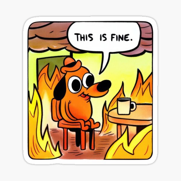 Item preview, This Is Fine Funny T-shirt designed and sold by Pishpunta.